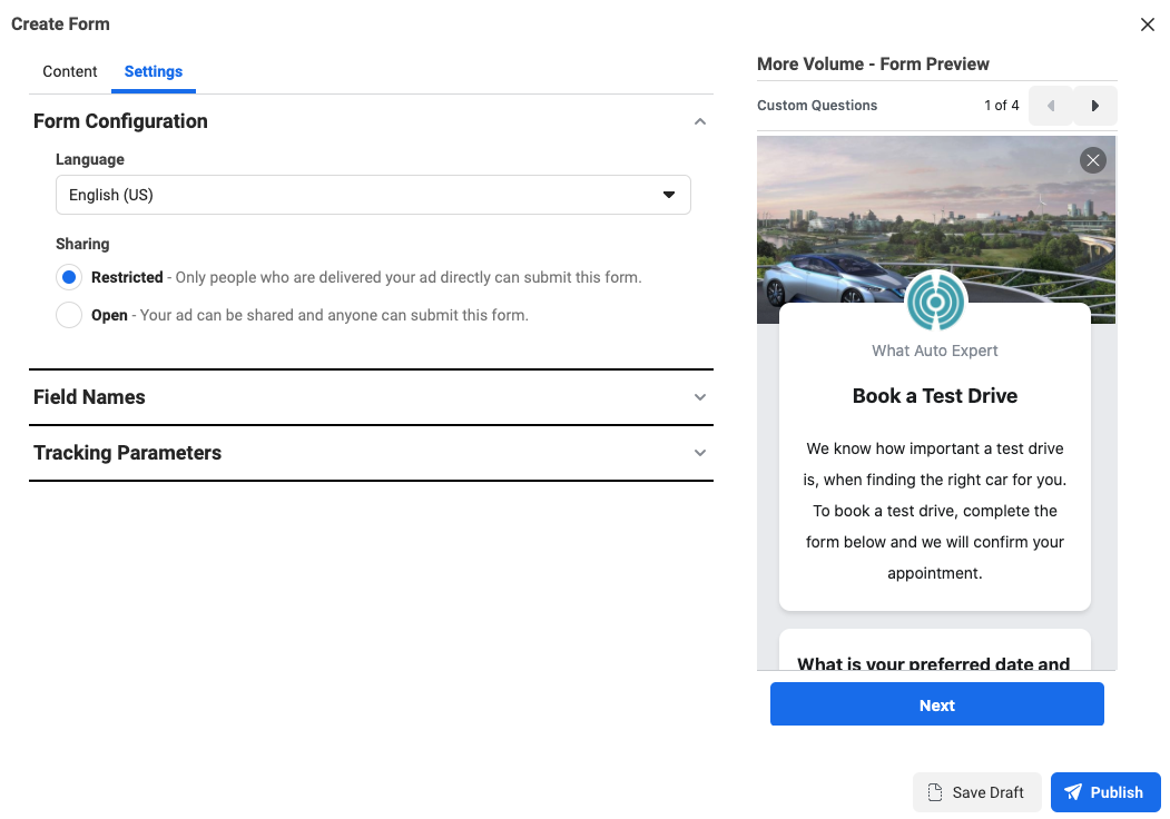 what. - Facebook Lead Generation Campaign